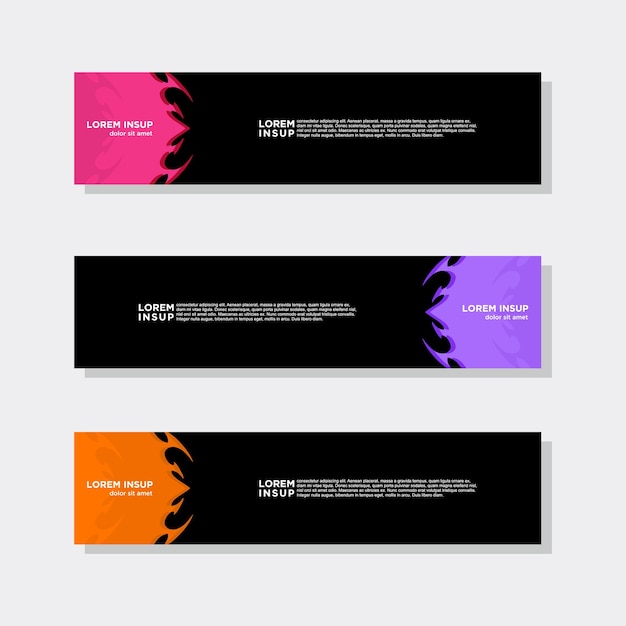 Vector abstract modern collection of web banner template