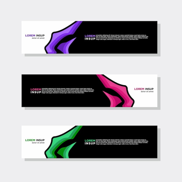 Vector abstract modern collection of web banner template