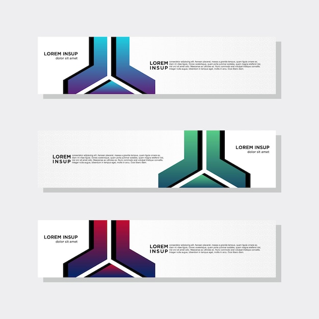 Vector abstract modern collection of web banner template