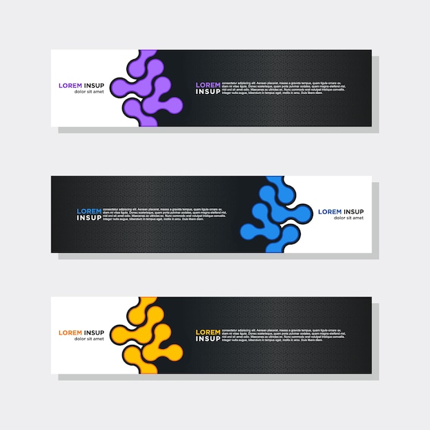 Vector abstract modern collection of web banner template