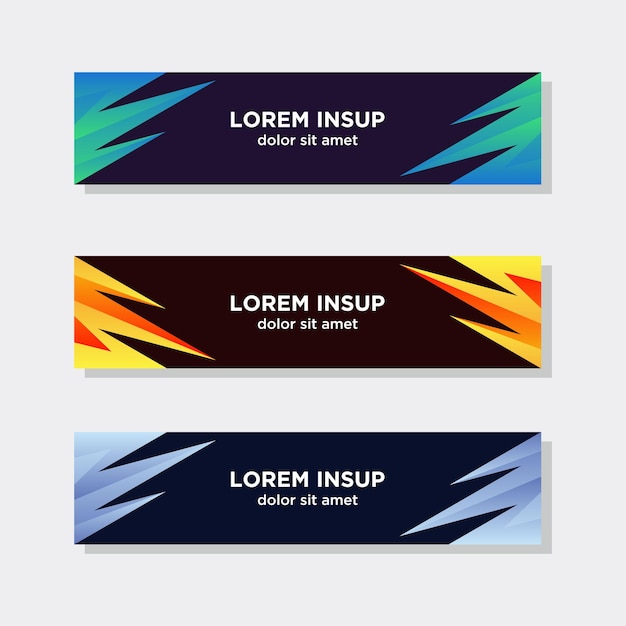abstract modern collection of web banner template