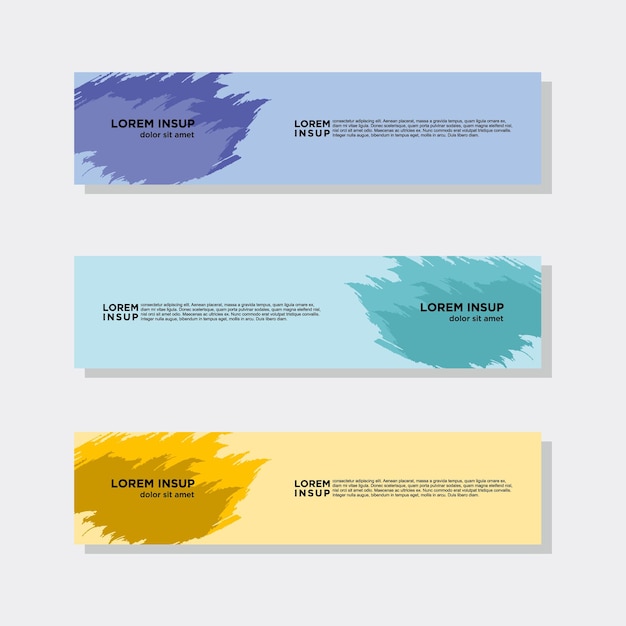 Vector abstract modern collection of web banner template