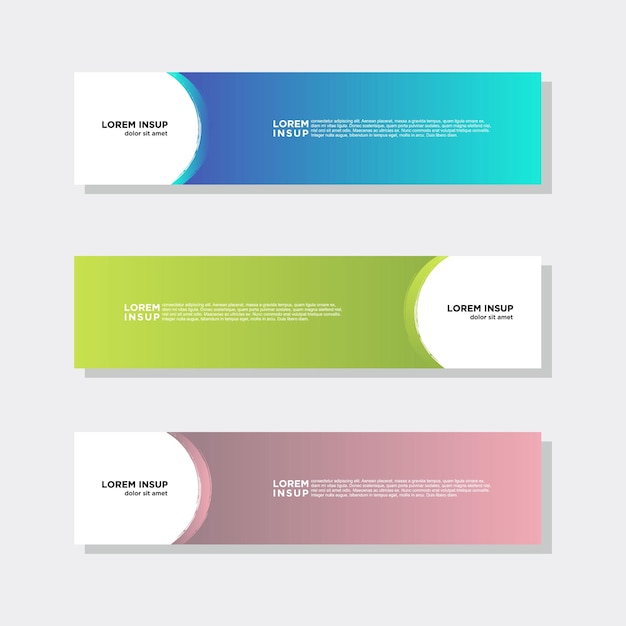 Abstract modern collection of web banner template