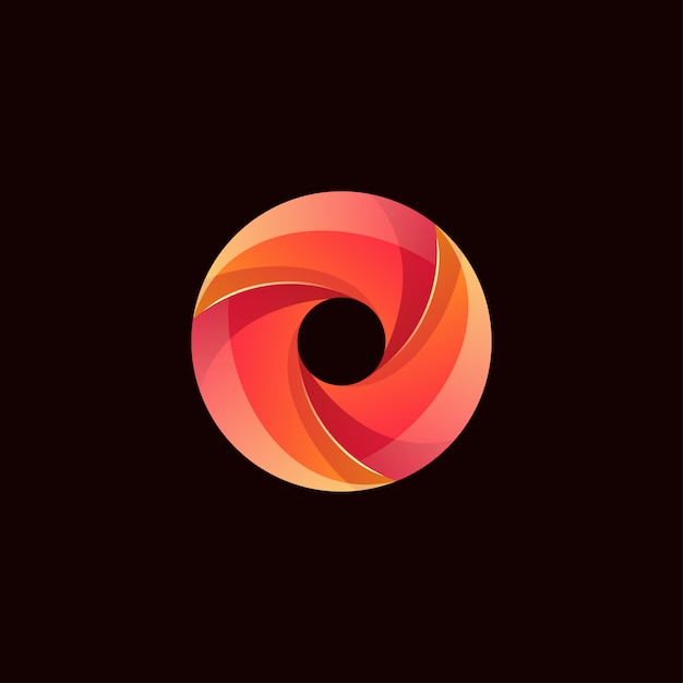 Vector abstract modern color circle logo