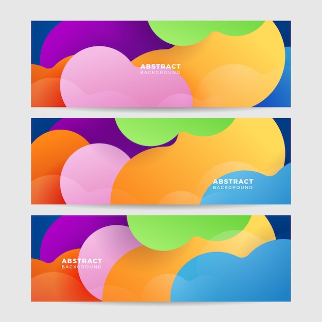 Abstract modern colorful geometric banner background design template Dynamic textured geometric element Modern gradient light vector illustration