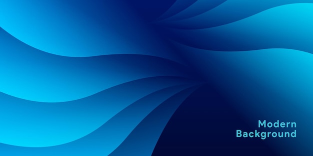 Abstract modern colorful gradient blue curve background