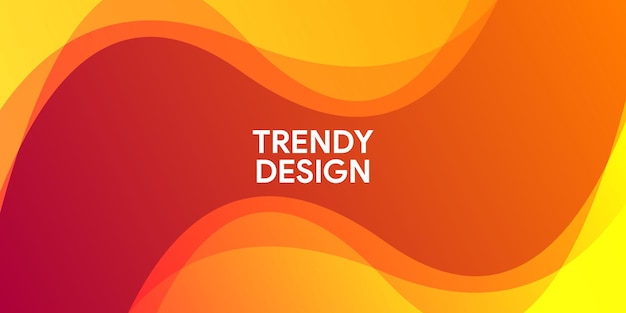 Abstract modern colorful gradient orange yellow curve background