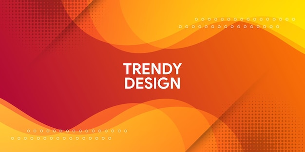 Abstract modern colorful gradient orange yellow curve background