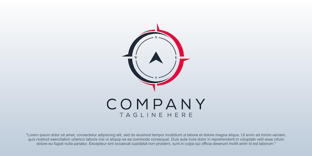 Abstract modern compass logo design