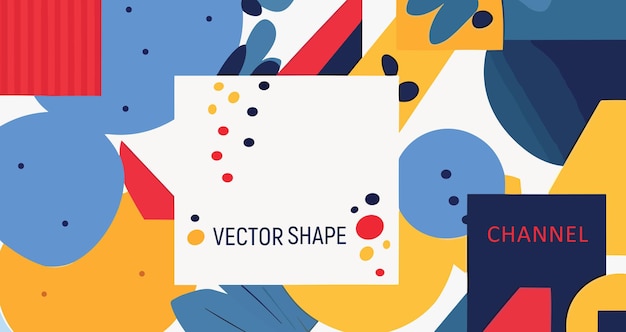 Abstract modern composition with geometric shapes and lines Vector illustration in flat style