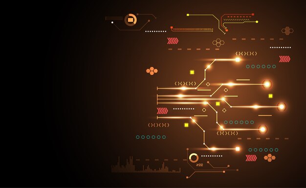 Abstract modern connection science technology dots