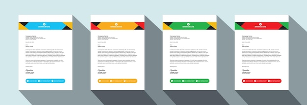 Abstract Modern Creative Eye Catchy and Professional Letter Head Template Design colorful layout