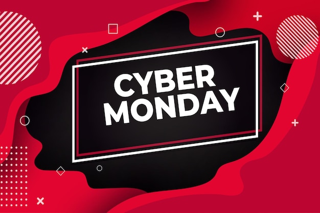 Abstract modern cyber monday banner background