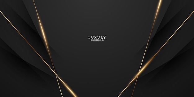 Abstract modern design black background with luxury golden elements vector illustration