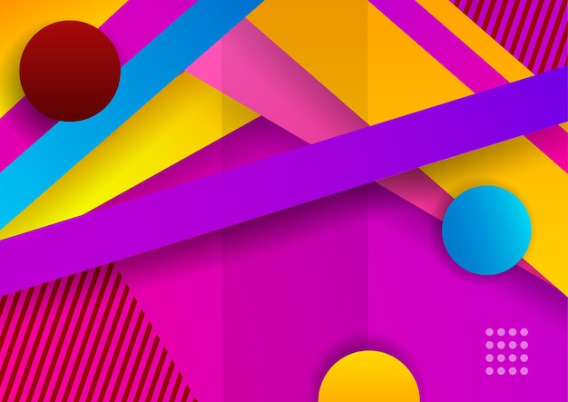 abstract modern dynamisch roze oranje paars gele lijnen achtergrond vector illustratie