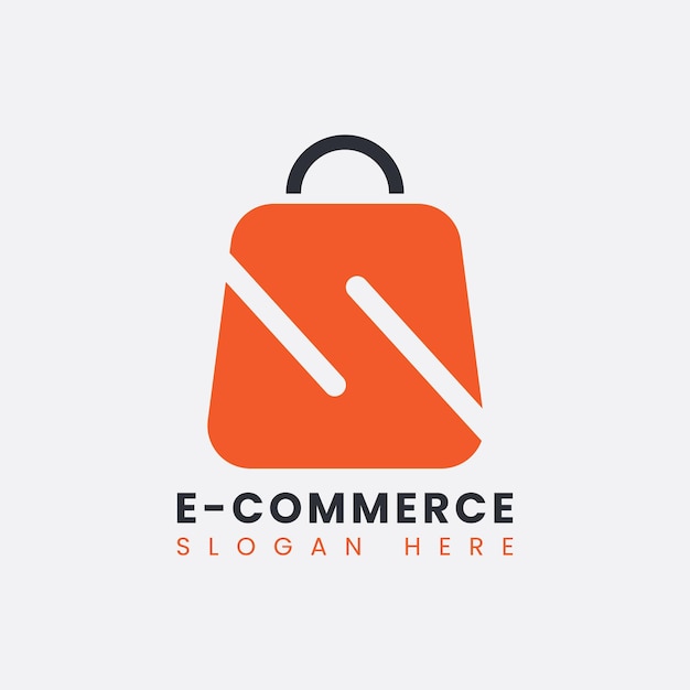 Abstract modern e-commerce logo-ontwerp Kleurrijke gradiënt boodschappentas logo sjabloon