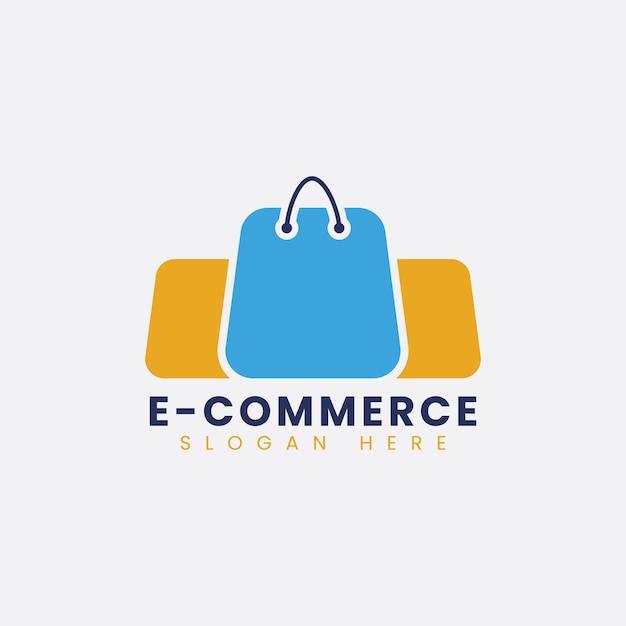 Abstract modern e-commerce logo-ontwerp Kleurrijke gradiënt boodschappentas logo sjabloon