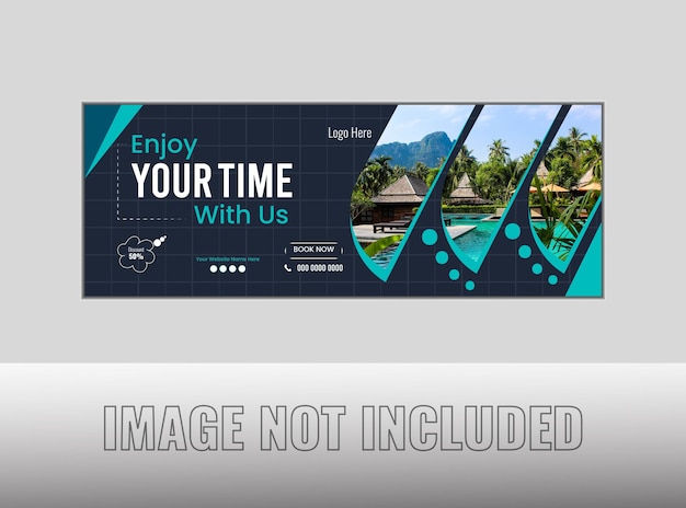 abstract and modern facebook cover design with blue colour