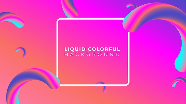 Abstract Modern Fluid Colorful Background