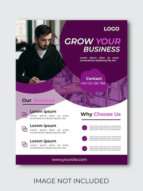 abstract modern flyer design template