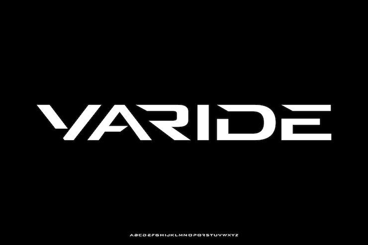 Vector abstract modern futuristic sans serif alphabet display font vector
