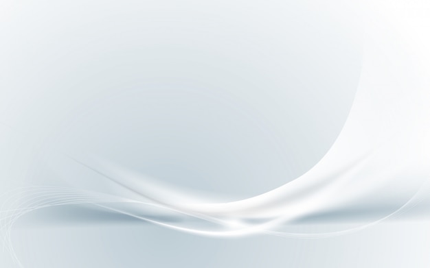 Abstract modern futuristic white wavy with blurred light curved lines background