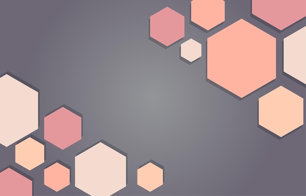 Abstract modern geometric hexagons background