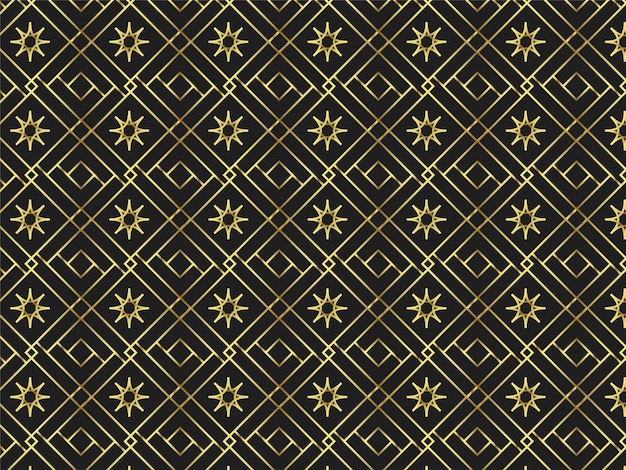 Abstract modern geometric shape gold pattern design