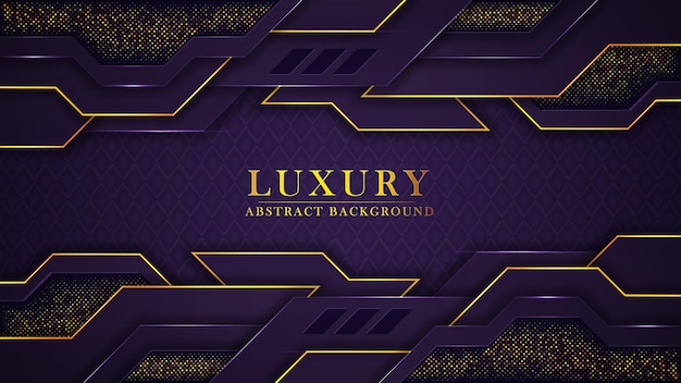 Abstract Modern Golden Luxury Background with pattern and Geometric shapes