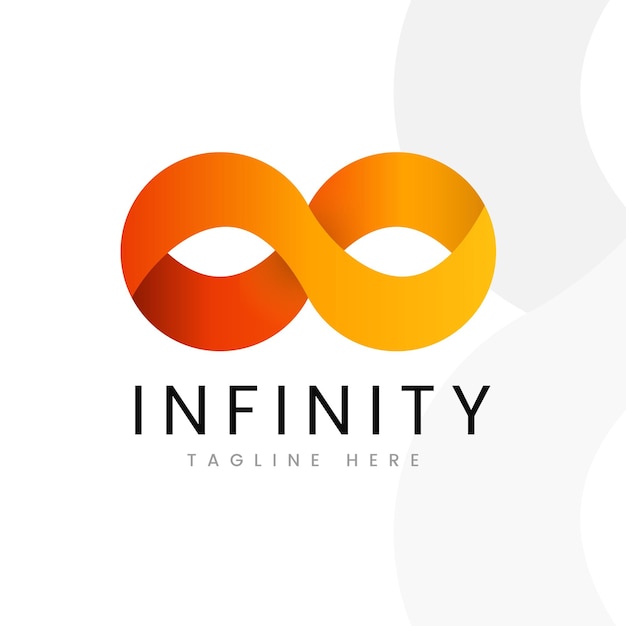 Abstract modern gradient infinity logo template design