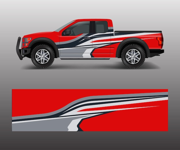 Вектор Абстрактный современный графический дизайн для упаковки грузовиков и транспортных средств и фирменных наклеек