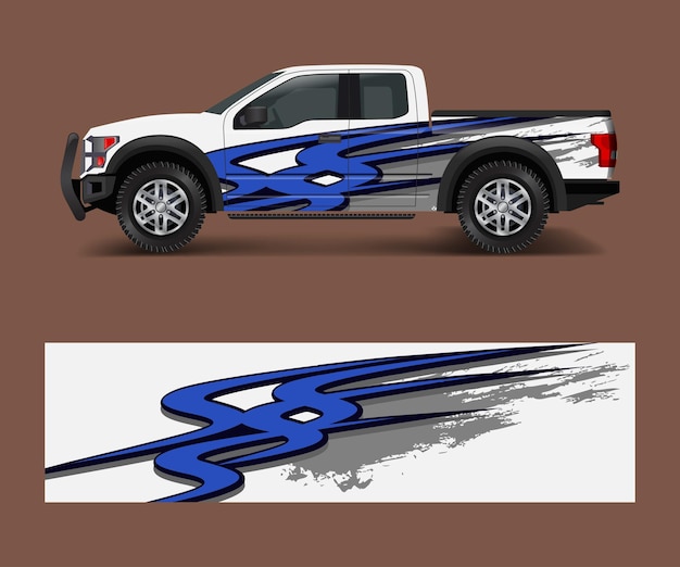 Abstract modern graphic design for truck and vehicle wrap and branding stickers