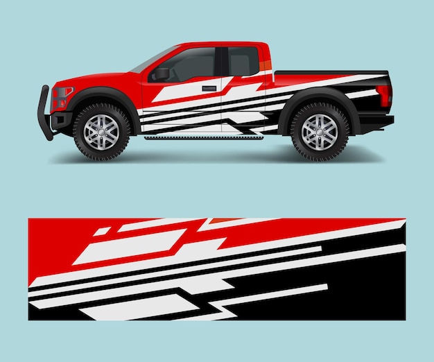 Abstract modern graphic design for truck and vehicle wrap and branding stickers