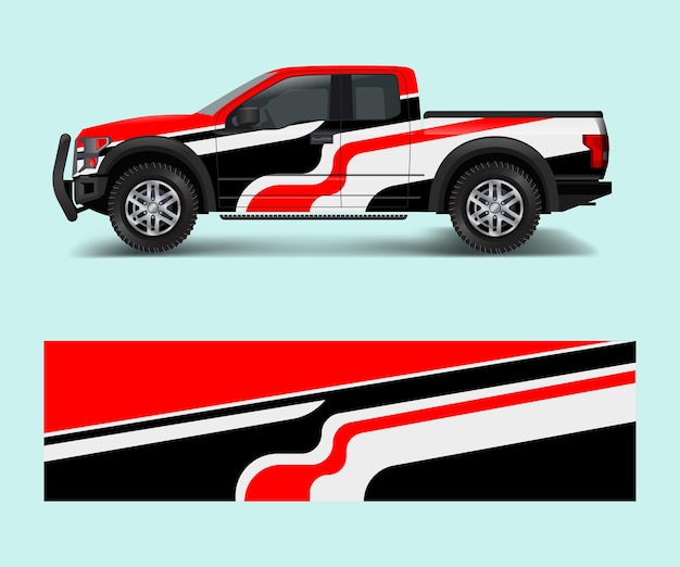 Abstract modern graphic design for truck and vehicle wrap and branding stickers