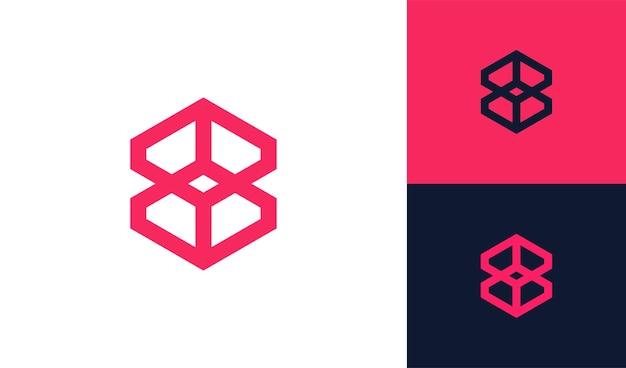 Abstract and modern hexagon logo