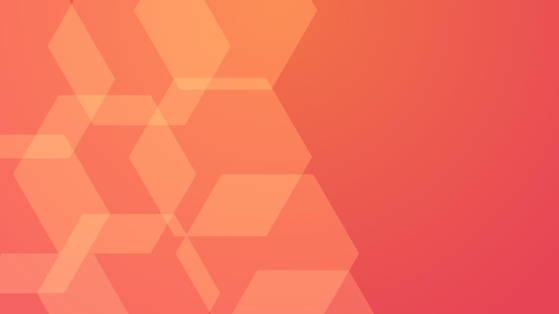 abstract modern hexagon pattern on orange background with copy space for graphic design
