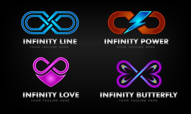 Abstract modern infinity logo template collection