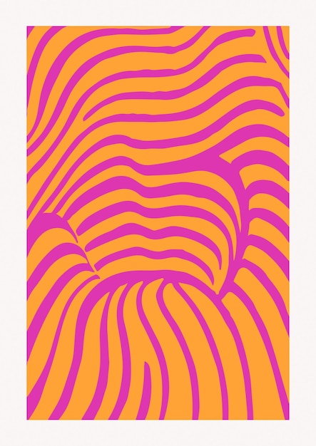 Vector abstract modern line art composition mid century modern lines geometric minimalist print