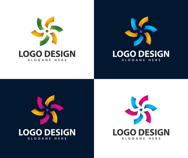 Design moderno astratto del logo