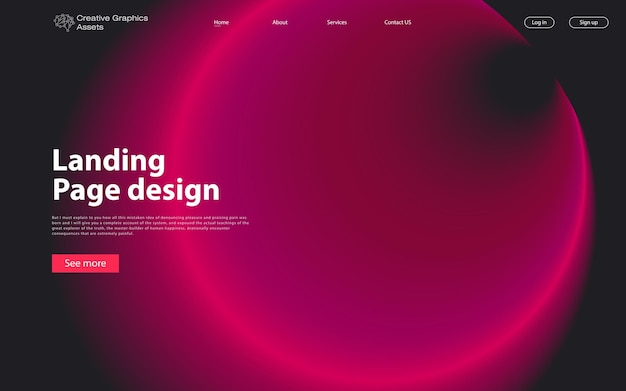 Abstract modern ontwerp als achtergrond Landing Page Moderne vectorillustratieconcepten voor website en mobiele website