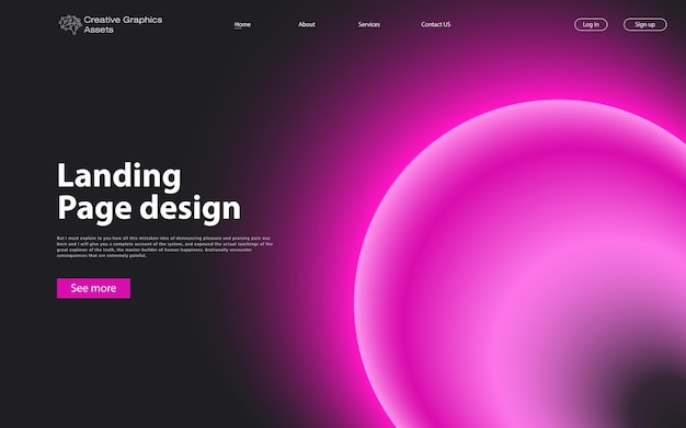 Abstract modern ontwerp als achtergrond Landing Page Moderne vectorillustratieconcepten voor website en mobiele website