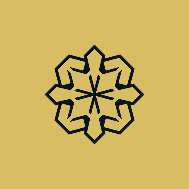 Logo di simmetria ornamentale moderno astratto