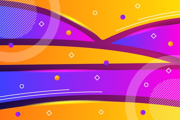 Abstract modern Paper Cut Background with Colorful Gradient. combination of Yellow and Purple Violet