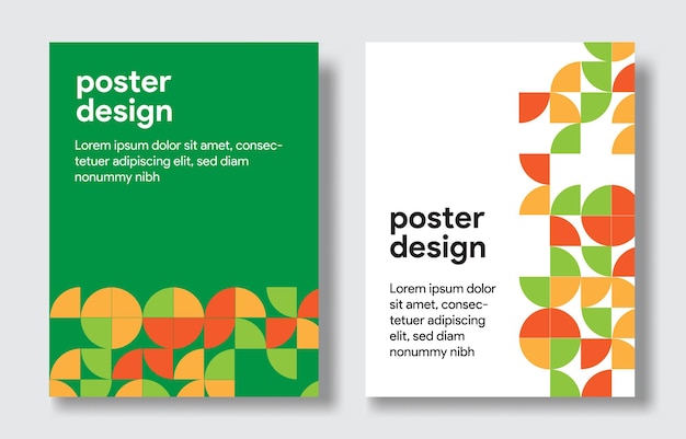 抽象的な現代的なランダムな形状のポスター デザインのベクトル テキストと空白の図