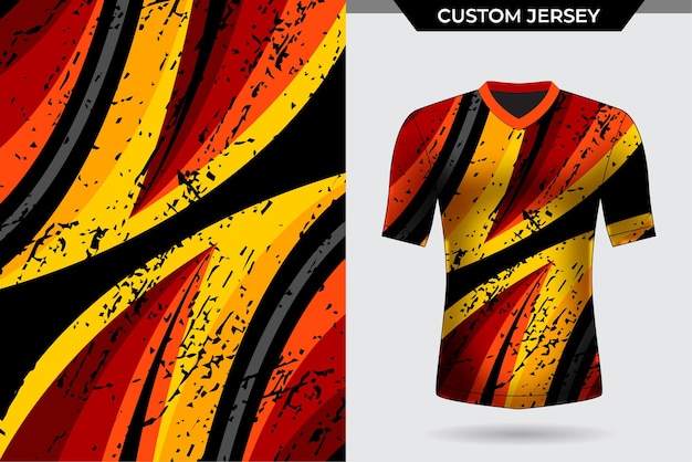 Abstract modern red and orange for tshirt jersey sport