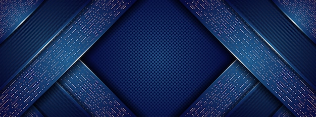 Vector abstract modern royal dark blue with overlap layers background