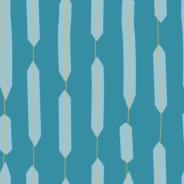 Vector abstract modern streeppatroon op blauwe achtergrond naadloos patroon premium vector