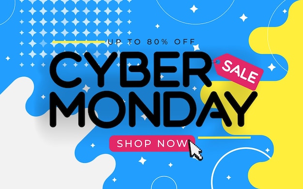 Abstract Modern Tech Cyber Monday Sale Special Offer Background. Vector Illustration EPS10