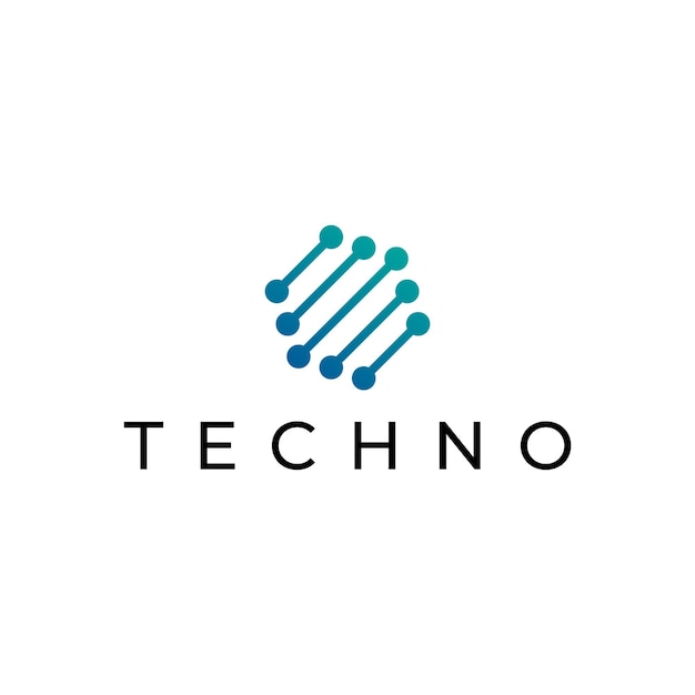 Abstract modern technologisch logo-ontwerp