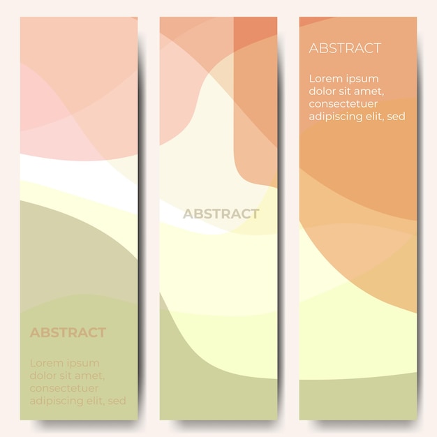 Abstract modern template wavy banner colorful
